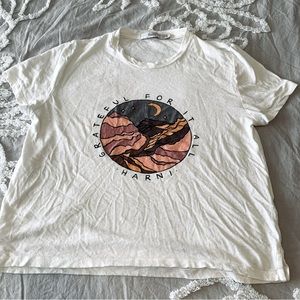 Vanilla urban threads Harni Grateful for it all womens desert tee 12 EUC